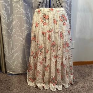 NWT American Eagle Floral Textured Maxi Skirt XXL